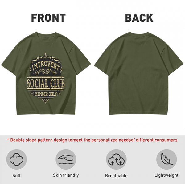 Introvert Social Club Member Only Graphic T-Shirt