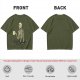 Olive Skeleton Holding Coffee Mug In Water Graphic T-Shirt