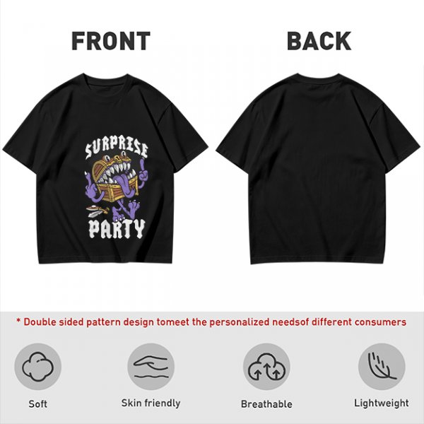 Olive T-Shirt With Surprise Party Mimic Monster Graphic