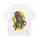 Olive T-shirt with Block Style Mario Riding Yoshi and Mushroom Graphics