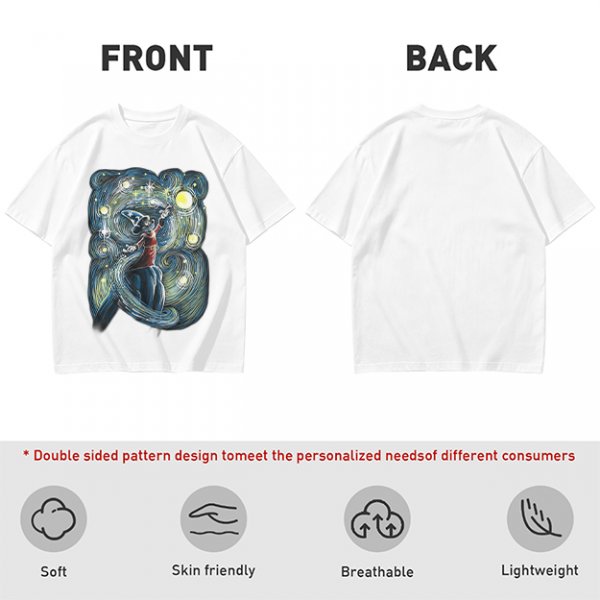 Olive T-Shirt With Sorcerer Mickey Starry Night Artwork