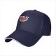 Black baseball cap with cute smiling watermelon and smile graphic