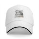Black baseball cap with 'First Three Murder' and graduation penguins graphic
