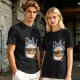 Olive T-shirt with Totoro ramen bowl graphic print