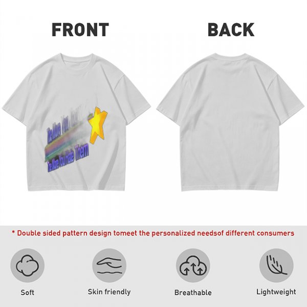 Olive Graphic T-Shirt With Star And Rainbow Text Design