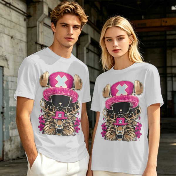 Olive T-Shirt with Tony Tony Chopper Lion Art Print