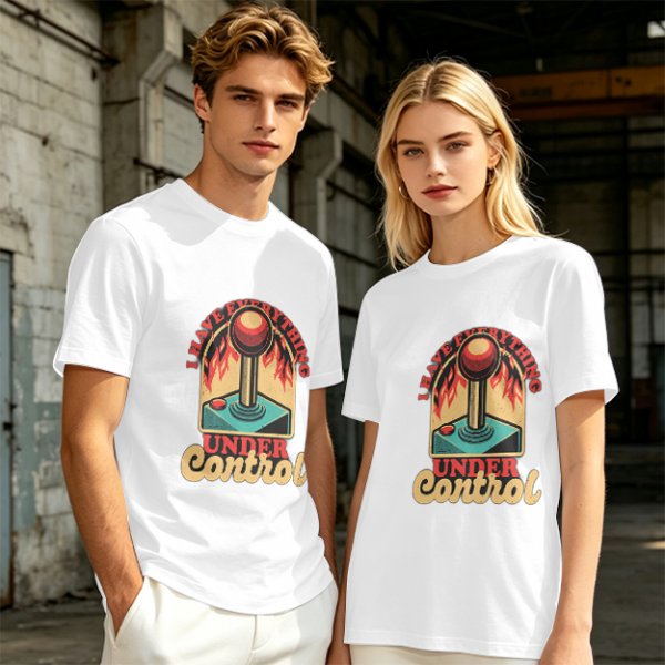 I Have Everything Under Control Retro Joystick Graphic T-Shirt