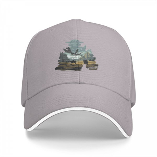 Black Baseball Cap With Fantasy Dragon Rider Landscape Art Print