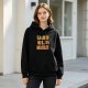 Black hoodie with One Piece themed graphic print