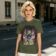 Olive T-shirt with Attack on Titan Colossal Titan Graphic Print