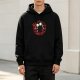 Black Hoodie With Devil Cat 'Purr Evil' Graphic Print