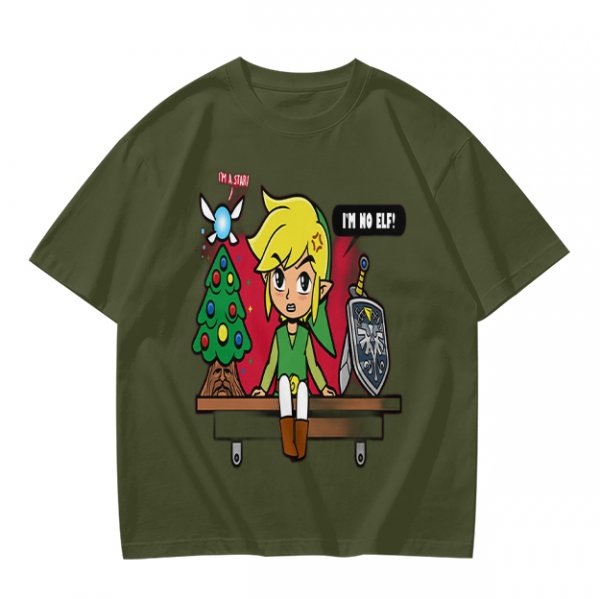 Zelda Christmas I'm No Elf Funny Graphic T-Shirt Design