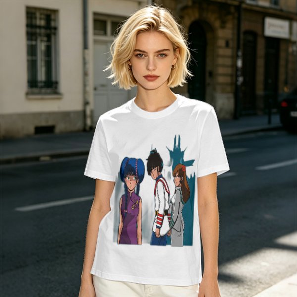 Anime Character Graphic Olive Green T-Shirt