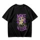 Olive T-Shirt with DJ Cat Graphic and Make Some Noise Text
