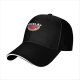 Black baseball cap with cute smiling watermelon and smile graphic