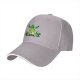 Black Baseball Cap With Green Ghostly Character Graphic