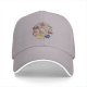 Black Baseball Cap With Cute Fruit Bird Floral Graphic Design