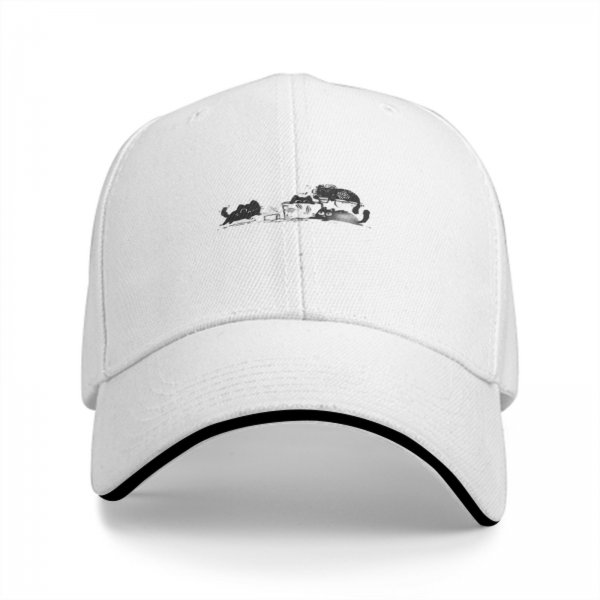 Black Baseball Cap with Subtle Dark Embroidered Design