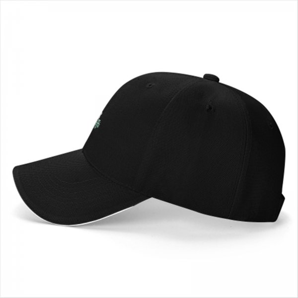 Black baseball cap with zombie 'Sorry for what I said when I was hungry' print