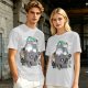 Olive T-shirt with Studio Ghibli Totoro and Spirited Away Characters Print