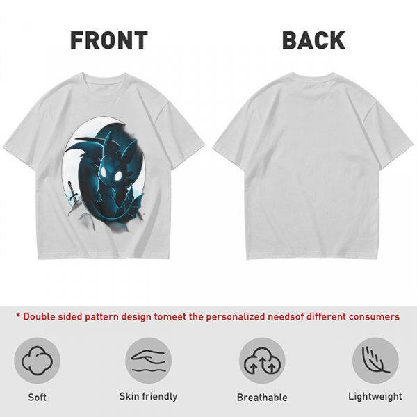 Olive T-Shirt With Glowing Dark Dragon Moon Print