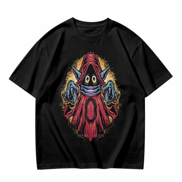 Orc-like magical creature graphic olive green t-shirt