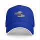 Black baseball cap with raccoon driving car and bad decisions print