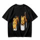 Olive T-shirt with cute sushi cat graphic print