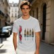 Olive T-Shirt With Cartoon Grill And Skewers Print