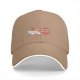 Black baseball cap with two decorative ramen bowl prints