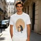 Olive T-Shirt With Moonlit Cowboy Silhouette Graphic