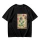 Olive T-shirt with Earthbender Character Vintage Art Print
