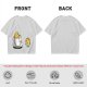 Olive T-Shirt With Funny Cookie In Coffee Cup Print
