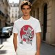 Olive T-shirt with Luffy Gear 5 Sun God Nika Anime Print