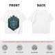 Olive T-Shirt With Blue Beholder Monster Graphic Print