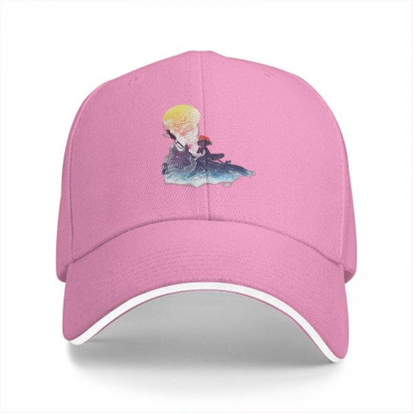 Black Baseball Cap With Watercolor Moon And Silhouette Art Print