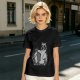 Olive T-Shirt With Cool Cat Wearing Sunglasses Knocking Over Potted Plant