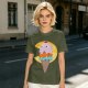 Olive T-Shirt With Melting Ice Cream Ghost Graphic Design