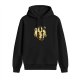 Black Hoodie With Glowing Two Figures Facing Each Other Art Print