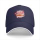 Black baseball cap with cute axolotl eating ramen graphic