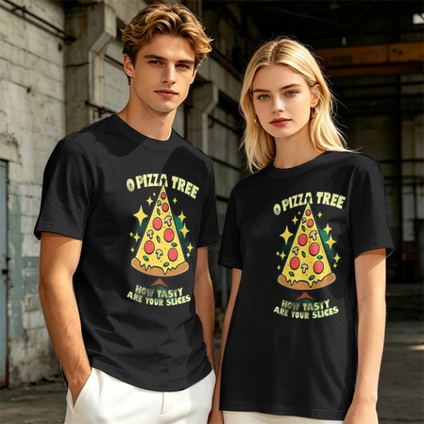 O Pizza Tree How Tasty Are Your Slices Funny Graphic T-Shirt