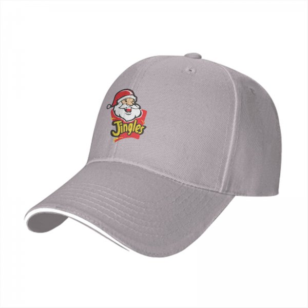 Black Baseball Cap with Santa Jingles Christmas Graphic