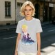Olive T-Shirt with Watercolor Witch and Moon Art Print