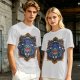 Olive T-Shirt With Fantasy Beholder Monster Graphic Print