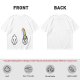Oversized Olive T-Shirt With Sad Clouds And Rainbow Drip Graphic