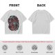 Olive T-Shirt With Dark Fantasy Skull And Monster Graphic Print