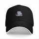 Black Baseball Cap With Cute Cat Reading Book Print
