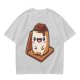 Olive T-Shirt With Cute Smores Character Graphic Print