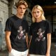 Olive T-Shirt with Cartoon Sloth Running Athlete Graphic