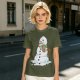 Olive T-Shirt With Melting Snowman Christmas Print